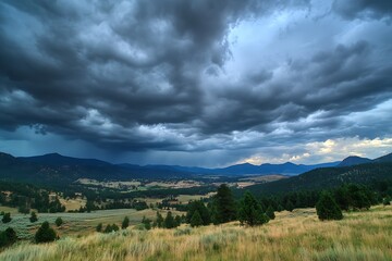 clouds over the mountains