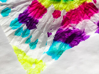 Psychedelic Dirty Graphic Design. Dye Fabric.