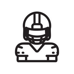 Youth football player helmet design for sports events and branding