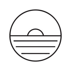 Abstract sunset design suitable for creative projects and branding