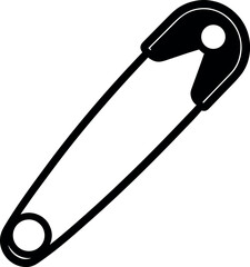 safety pin isolated on white