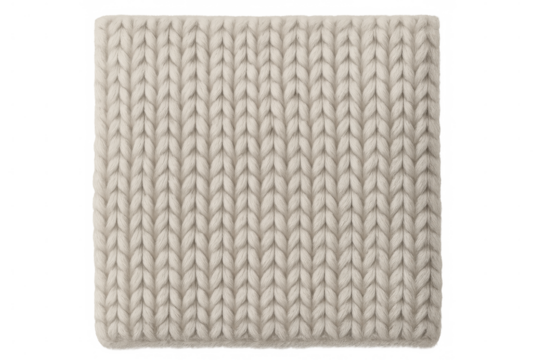 Soft beige knitted wool texture showcasing intricate weaving pattern, providing warm, cozy background with delicate transparent overlay