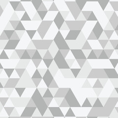 Seamless Triangular Geometric Pattern in Grey Shades, Abstract Polygonal Vector Background, Modern Minimal Design for Fabric, Wallpaper, Web, Packaging, Digital Art, Tiles, or Printable Decor.