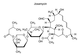 Chemical structure of josamycin, drug substance