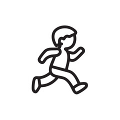 Child enjoying outdoor play by running through a park