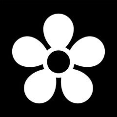 Flower icon collection vector illustrations for print, web and graphic design, isolated on white background.