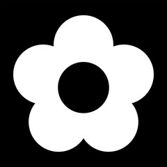 Flower icon collection vector illustrations for print, web and graphic design, isolated on white background.