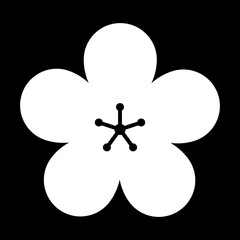 Flower icon collection vector illustrations for print, web and graphic design, isolated on white background.