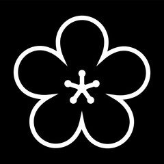 Flower icon collection vector illustrations for print, web and graphic design, isolated on white background.