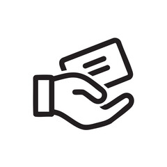 Fototapeta premium Hand offering a credit card for payment and transaction process