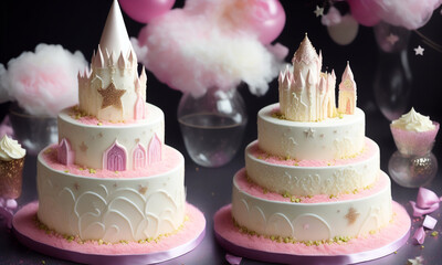 Beautiful Fantasy Cake. Generative AI