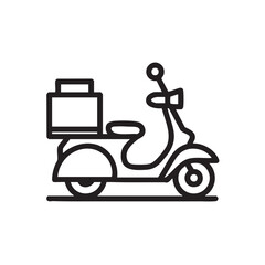 Delivery scooter with cargo box for efficient transport service