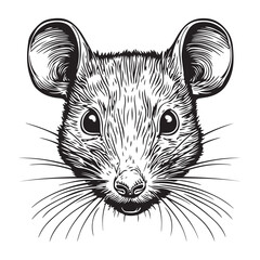 cute mouse head silhouette