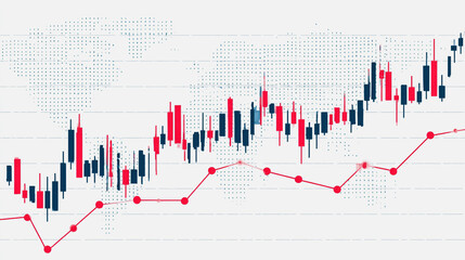 charts and graphs with statistics to innovative analyze business potential and forecast future development of companies growth network points Earth's surface