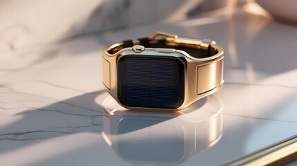 Solar-Tech Gold Watch
