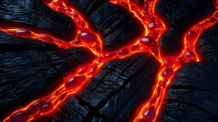 Ruby Veins: Subterranean Lava Flow of Riches