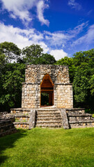 Ceremonial gateway with four corbeled arches,named as Structure 18 and entrance to the late classic Mayan site of Ek Balam,near Valladolid,Yucatan,Mexico © InnerPeace