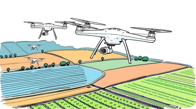 Drones monitor farmland in vivid style