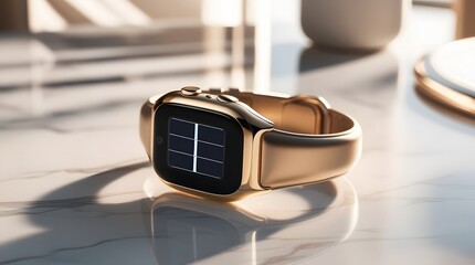 Solar-Tech Gold Watch