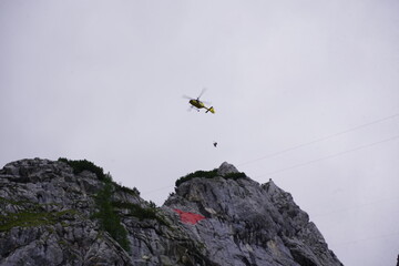 Rescue of people in the Dachstein Mountains in Styria, Austria.