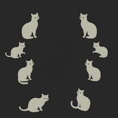 Obraz premium set of cats