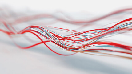 Abstract technology white background. Earth network with glowing nodes and net lines business connection of lines from nodes It is connected to endless nodes and represents the innovation of communica