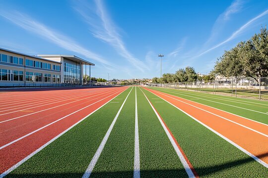 running track in stadium