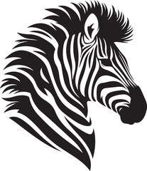 Fototapeta premium a silhouette zebra face vector