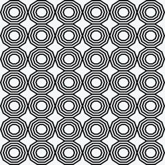 Black and White Octagon Pattern – Geometric Optical Illusion Design