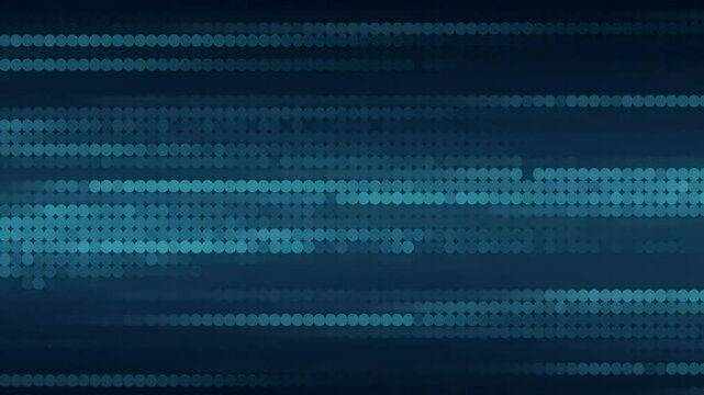 An abstract digital background with glowing blue dots forming horizontal lines, representing 