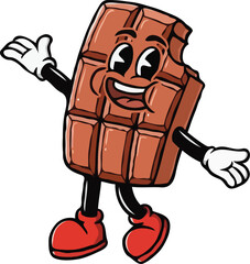 happy chocolate cartoon