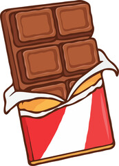 vector illustration of a chocolate bar