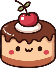 chocolate cake with cherry