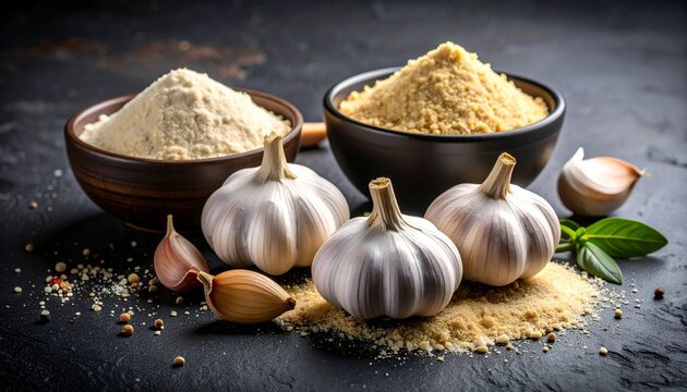 Garlic Powder. Dried, ground garlic with a pungent taste