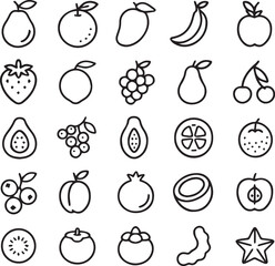 Vector Set of Fruit Icons