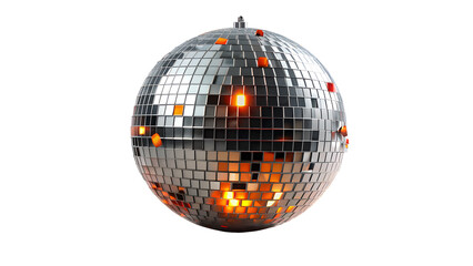 Shiny Disco Ball on transparent background