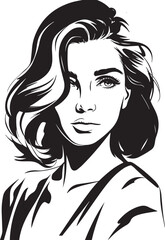 Portrait woman art drawing sketch face female model illustration design