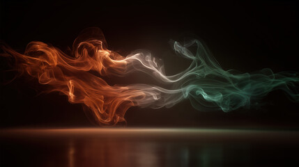 Abstract tricolor smoke art for India Independence Day