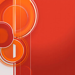 Fototapeta premium Red-Orange Circular Graphic Background