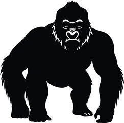 gorilla silhouette vector illustration
