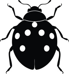 ladybug silhouette vector illustration