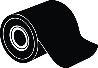 roll of toilet paper silhouette vector icon