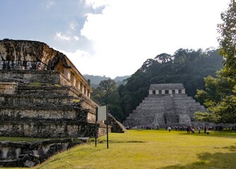 Historic jungle temple at Palenque, Mexico