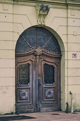 Old gate of a city palace in Papa, Hungary