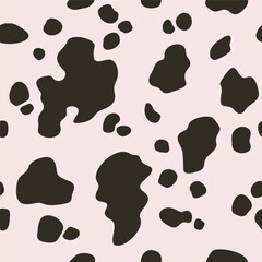 Fur cow seamless pattern design
