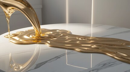 Liquid Marble Gold Flow