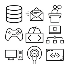 Technology Icons Data, Code & More
