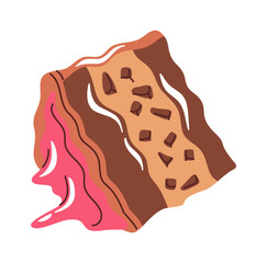 Chocolate cake slice birthday dessert