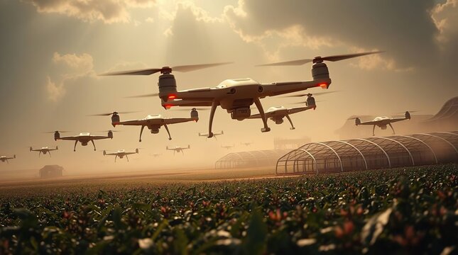 Drone Swarm Aerial Farming.