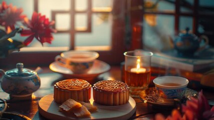 A warm beverage and a meal set out on a surface, perfect for a cozy break or snack time